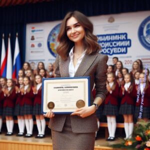 Учительницы награждена дипломом - Портфолио учителя