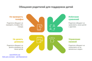 Инфографика: Обещания родителей для поддержки детей Инфографика: Обещания родителей для поддержки детей