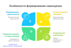 Инфографика: Особенности формирования самооценки Инфографика: Особенности формирования самооценки