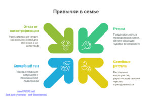 Инфографика: Привычки в семье