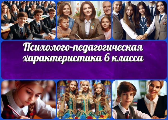 Психолого-педагогическая характеристика 6 класса