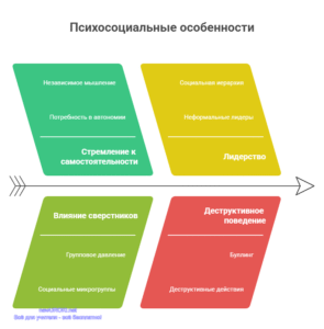 Инфографика: Психосоциальные особенности Инфографика: Психосоциальные особенности