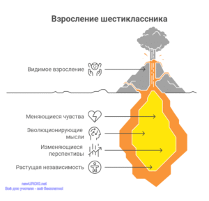 Инфографика: Взросление шестиклассника Инфографика: Взросление шестиклассника