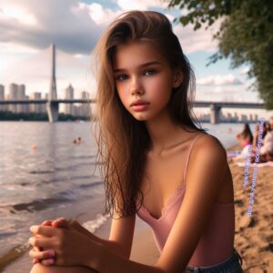 Девочка летом на пляже на каникулах - Итоговое родительское собрание в 7 классе