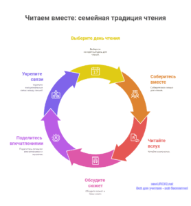 Инфографика: Читаем вместе семейная традиция чтения