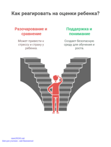 Инфографика: Как реагировать на оценки ребенка Инфографика: Как реагировать на оценки ребенка