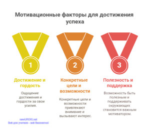 Инфографика: Мотивационные факторы для достижения успеха Инфографика: Мотивационные факторы для достижения успеха