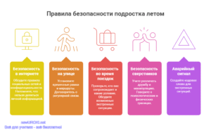 Инфографика: Правила безопасности подростка летом Инфографика: Правила безопасности подростка летом