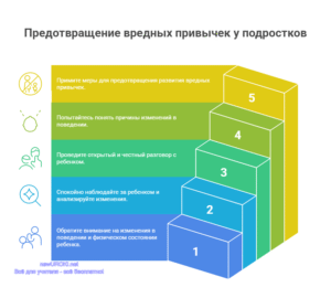 Инфографика: Предотвращение вредных привычек у подростков Инфографика: Предотвращение вредных привычек у подростков